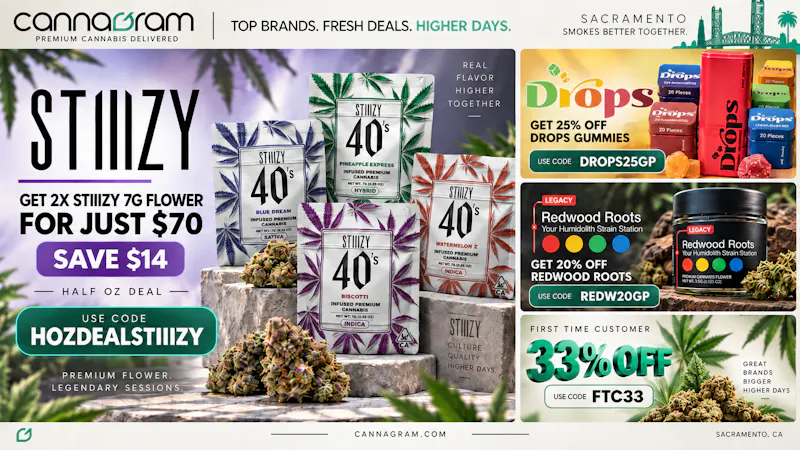Cannagram - City of Sacramento 💎Get 2x Stiiizy 7g Flower for just $70(Save $14)