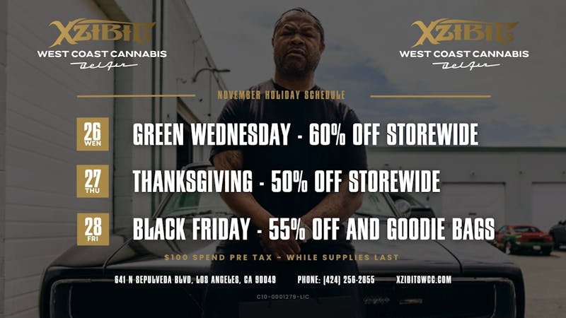 Xzibit's West Coast Cannabis Bel Air Delivery Happy Thanksgiving Week