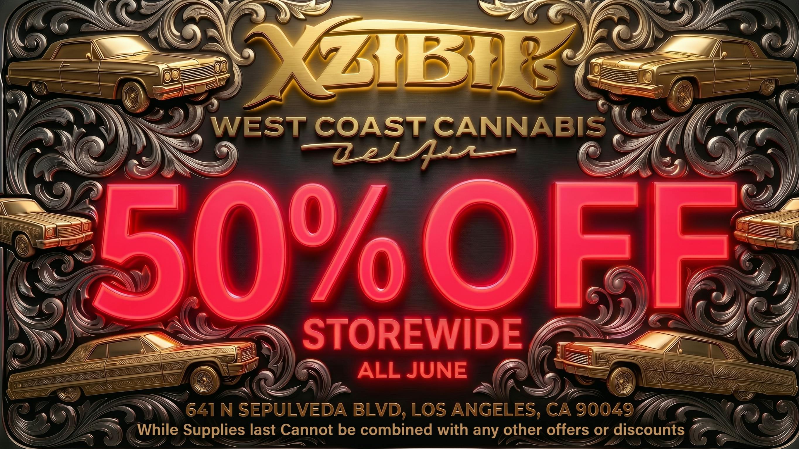 Xzibit's West Coast Cannabis Bel Air 50% OFF STOREWIDE!