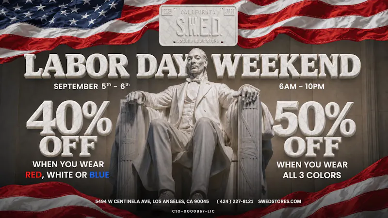 SWED A SNOOP DOGG Dispensary LAX LABOR DAY WEEKEND SALE! ❤️🤍💙