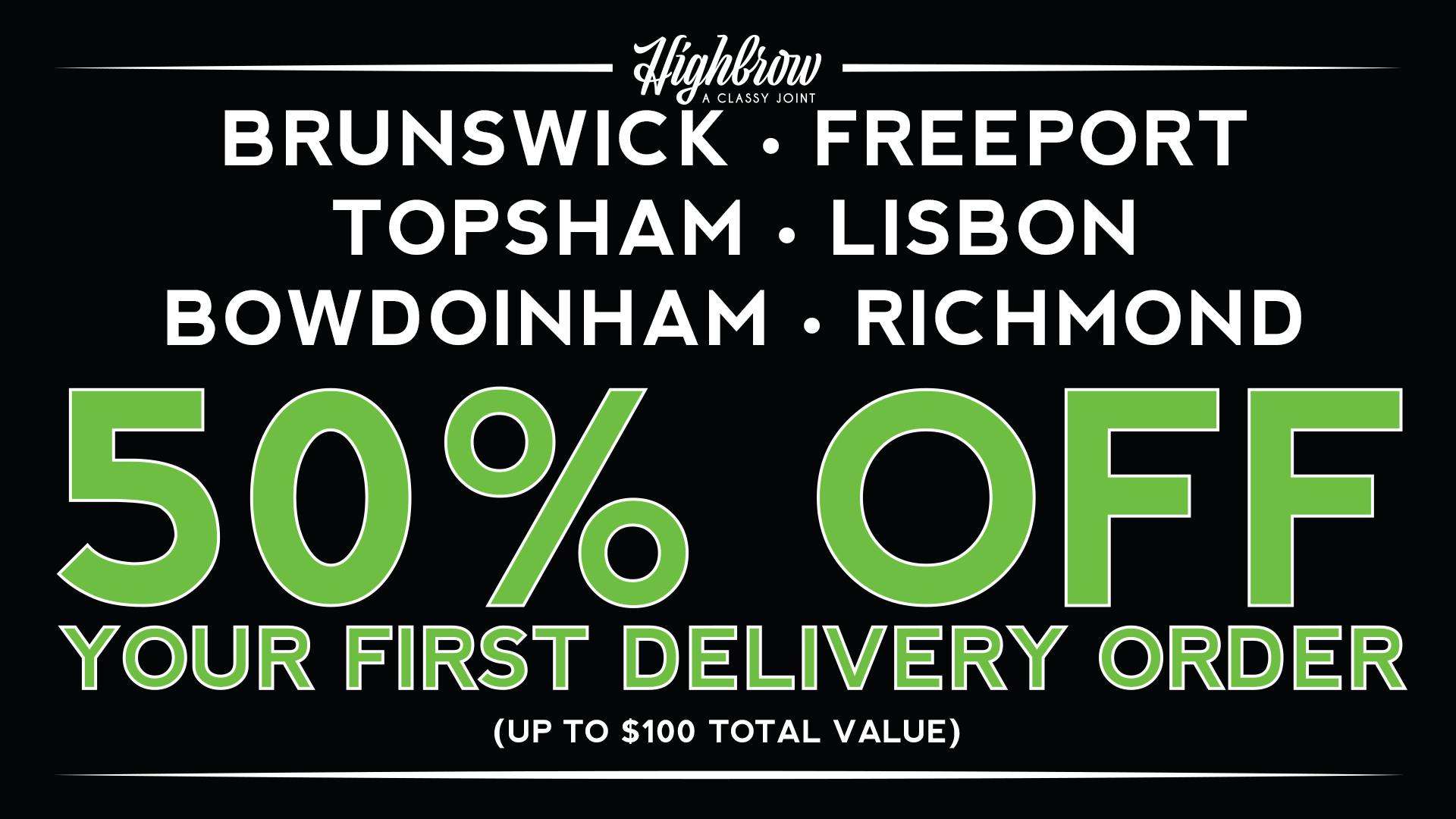 Highbrow Delivery 50% Off First Delivery