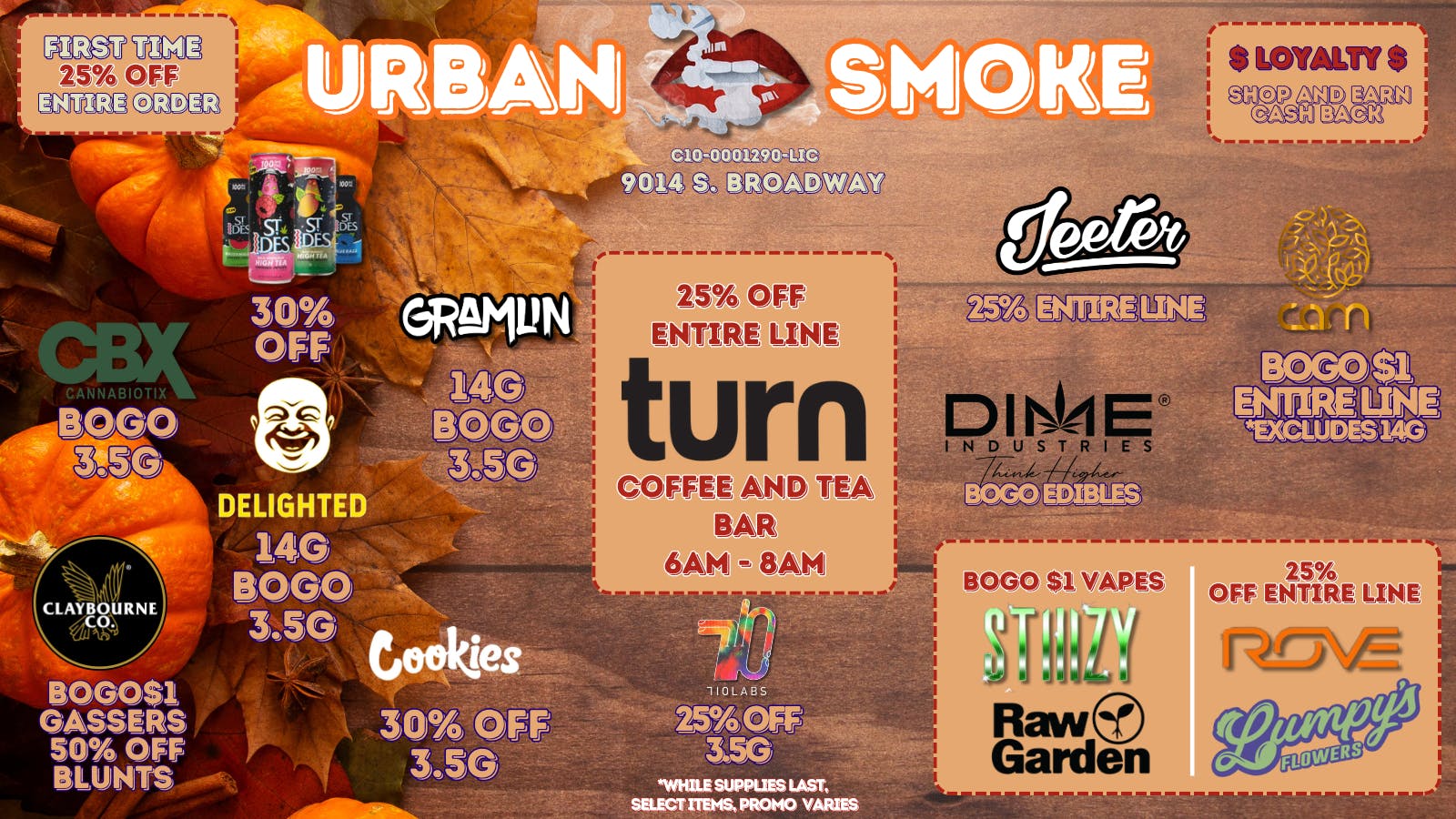 Urban Smoke TAX INCLUDED! NO HIDDEN FEES! OUT THE DOOR PRICES!