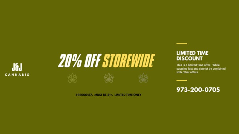 J & J Cannabis Dispensary 20% Off Your Entire Order!