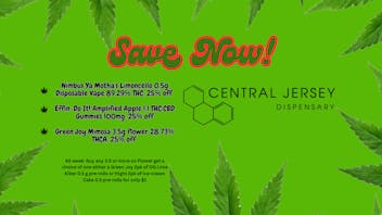 Central Jersey Dispensary Central Jersey Dispensary Sales!