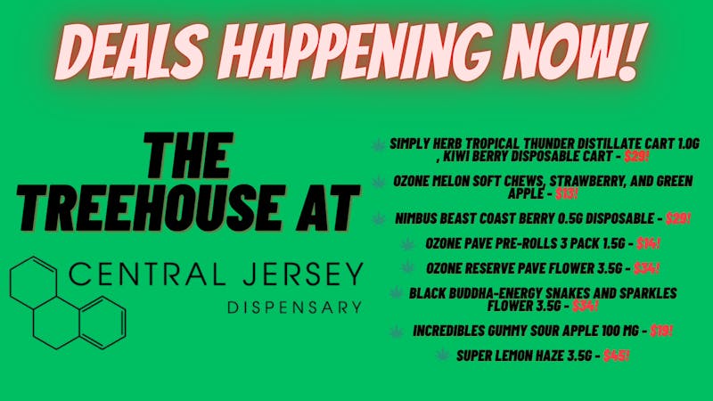 Central Jersey Dispensary The Treehouse at Central Jersey Dispensary Deals!