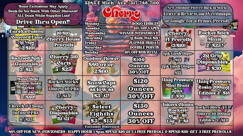 Cherry Dispensary & Drive Thru 🍒 Retro Cherry Roll-Out🍒