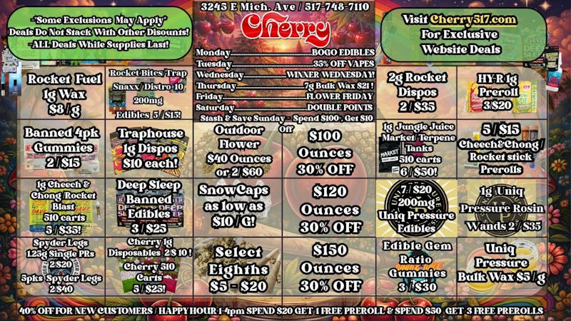 Cherry Dispensary & Drive Thru 🍒Sticky Buds & Sweet Deals🍒