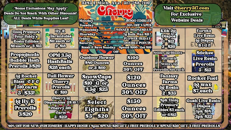 Cherry Dispensary & Drive Thru 🍒🌿Cherry’s Groovy Greens 🍒🌿