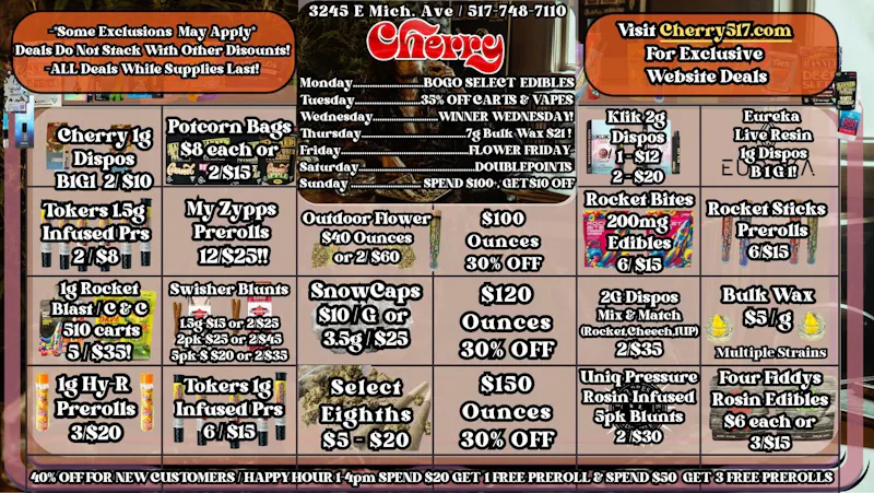Cherry Dispensary & Drive Thru 🎤🌿The Rolling Stoned Deals🎤🌿