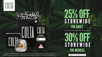 CULTA 25% Off Storewide/30% Off Medical