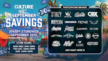Culture Cannabis Club Marijuana and Weed Dispensary - Indio Enjoy 30% Off: Culture Indio September Savings