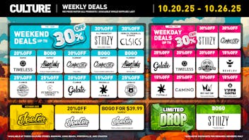 Culture Cannabis Club Marijuana and Weed Dispensary - Banning Up to 30% Scarily High Deals | Oct 20 to 26 😱