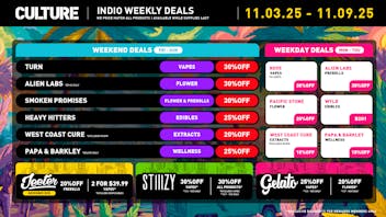 Culture Cannabis Club Marijuana and Weed Dispensary - Indio Fall Back & Relax: Up to 30% Off This Week!