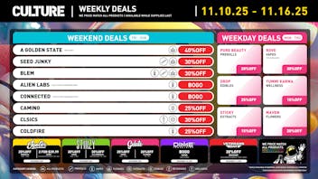 Culture Cannabis Club Marijuana and Weed Dispensary - Banning 11.11 Whole Week Celebration: Up to 40% Off