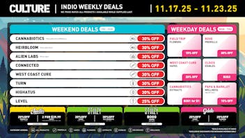 Culture Cannabis Club Marijuana and Weed Dispensary - Indio ☀️ Hello, New Week! Hello, Up to 30% OFF