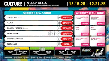 Culture Cannabis Club Marijuana and Weed Dispensary - Porterville Christmas Draws Closer w/ Up to 40% Off!