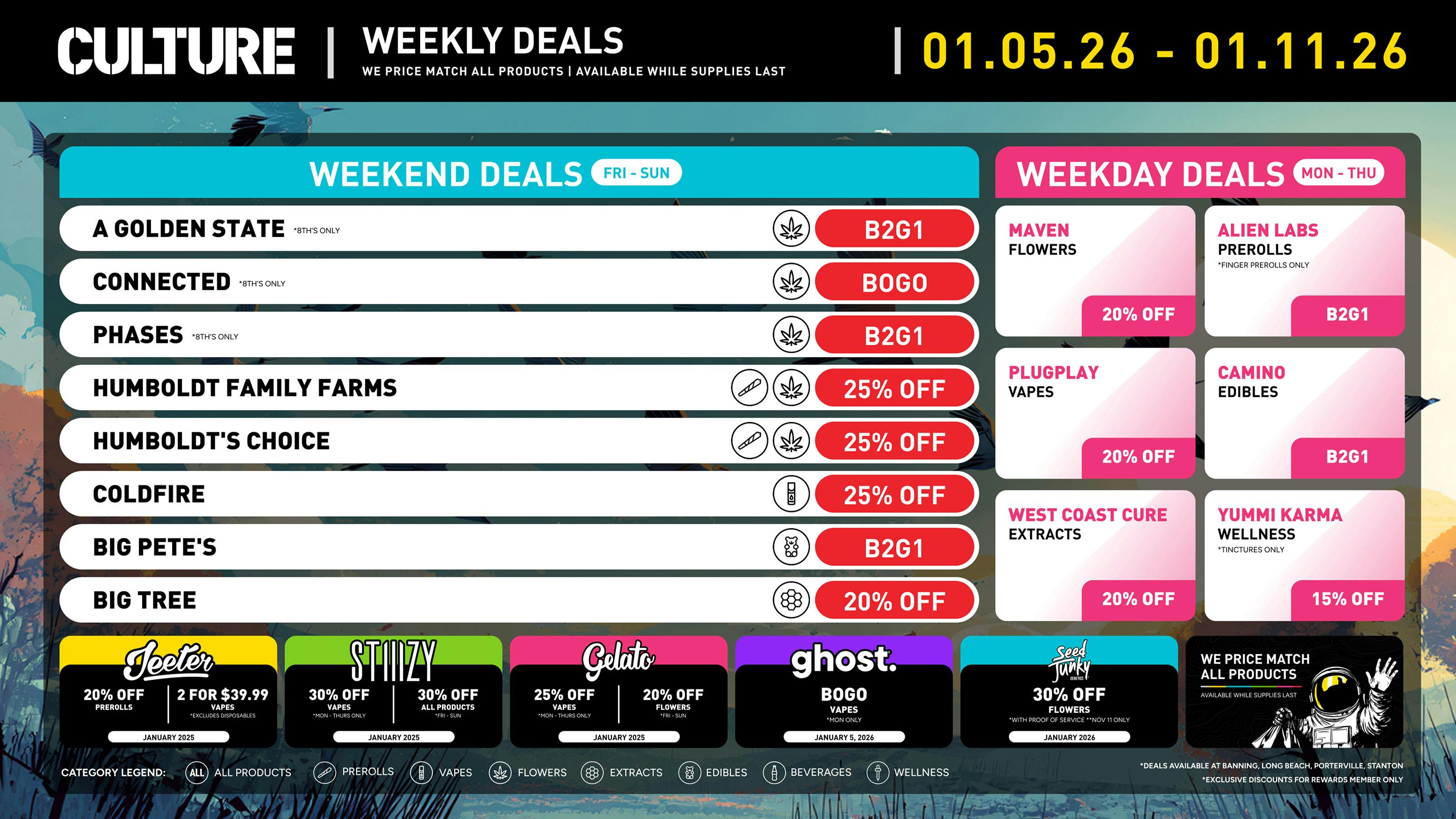 Culture Cannabis Club Marijuana and Weed Dispensary - Porterville New Year, New Routine: Up to 30% Off Deals