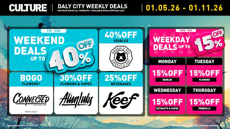 Culture Cannabis Club - Daly City New Year, New Routine: Up to 40% Off Deals