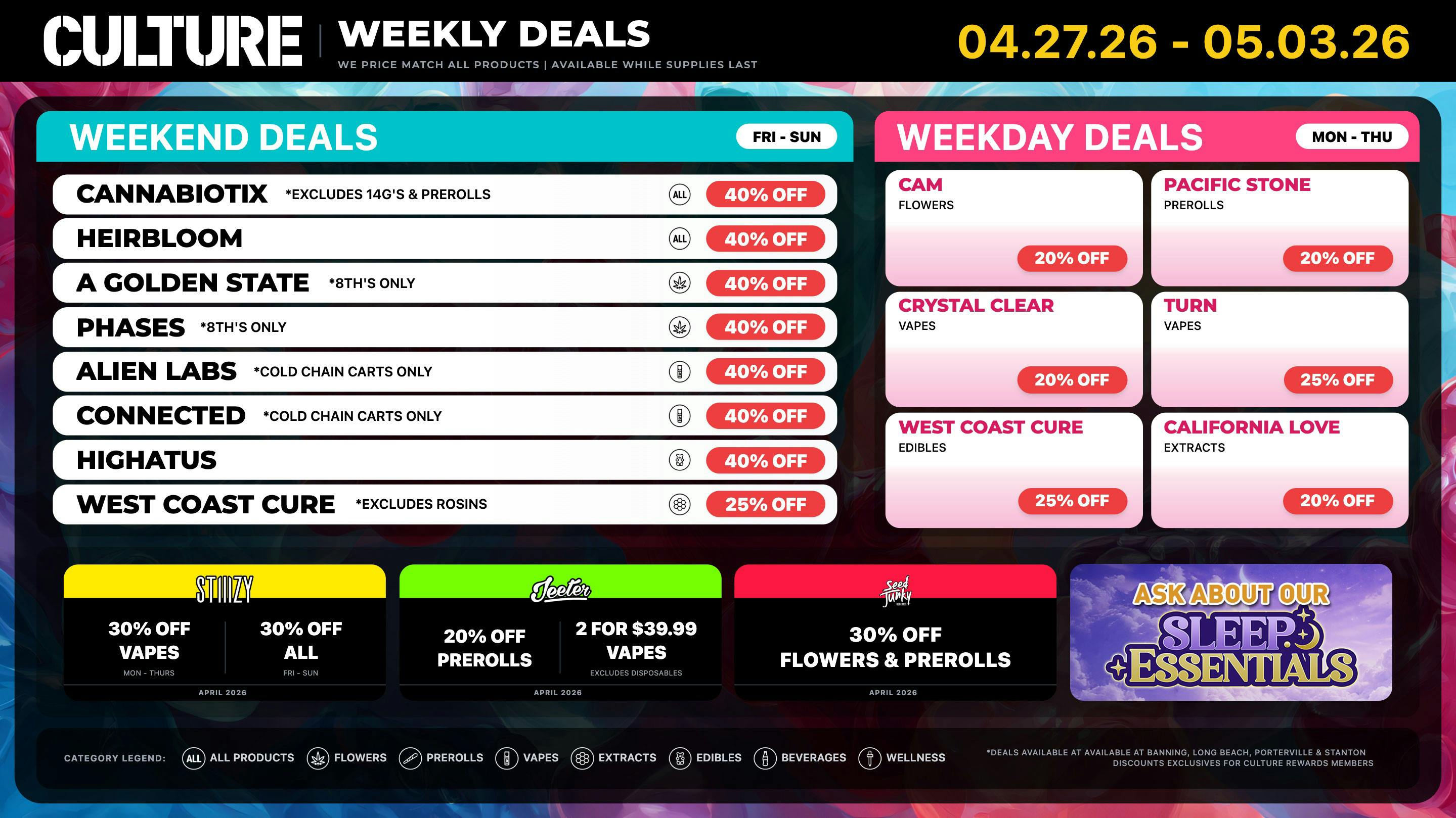 Culture Cannabis Delivery - Westminster / Sunset Beach / Seal Beach Fresh May vibes start early: Up to 40% Off