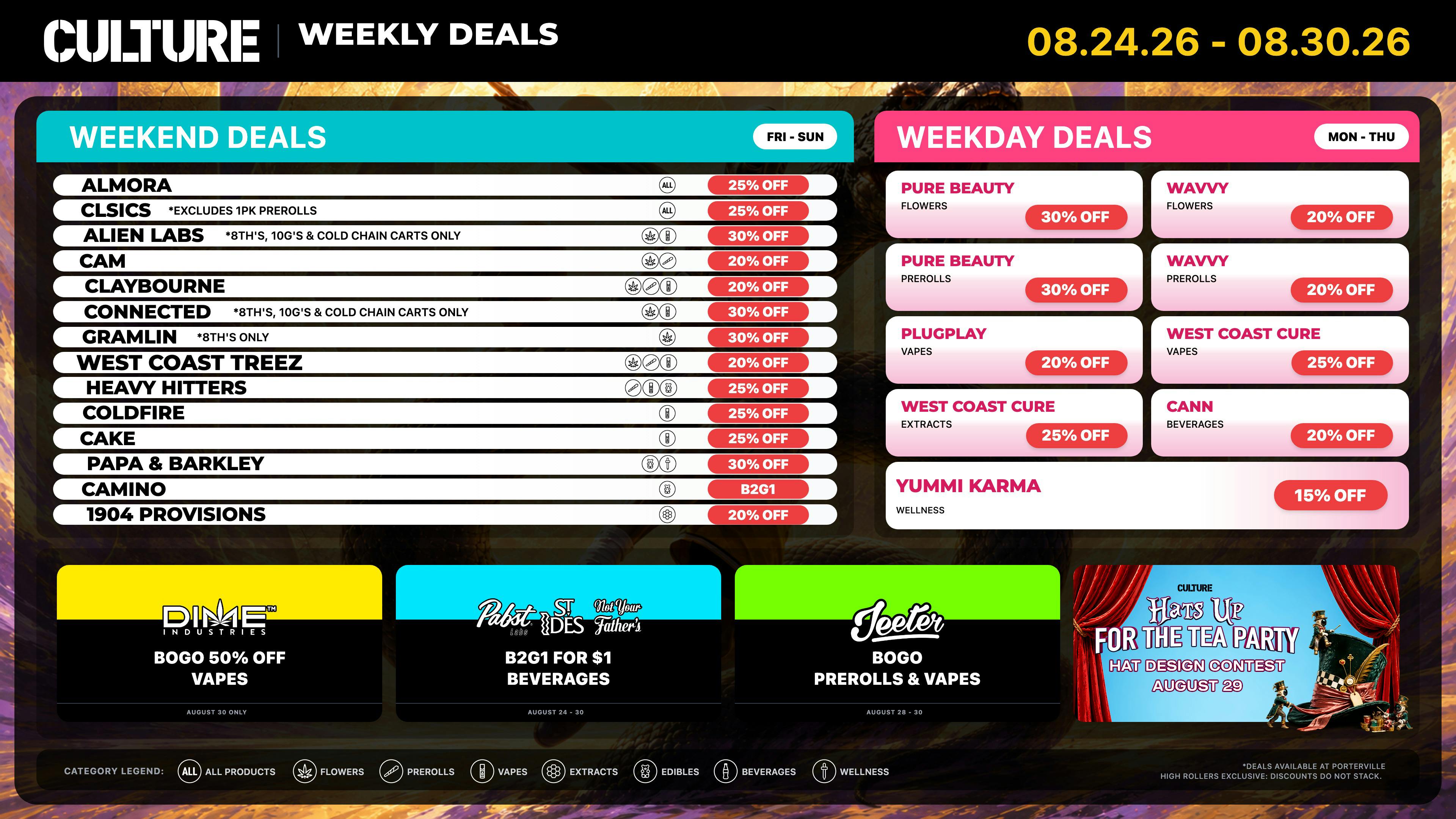 Culture Cannabis Club Marijuana and Weed Dispensary - Porterville 🎉 Stacked Events. Massive Savings. All Week Long.