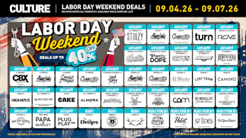 Culture Cannabis Club Marijuana and Weed Dispensary - Porterville Celebrate Labor Day with B2G1, B1G1, and More!