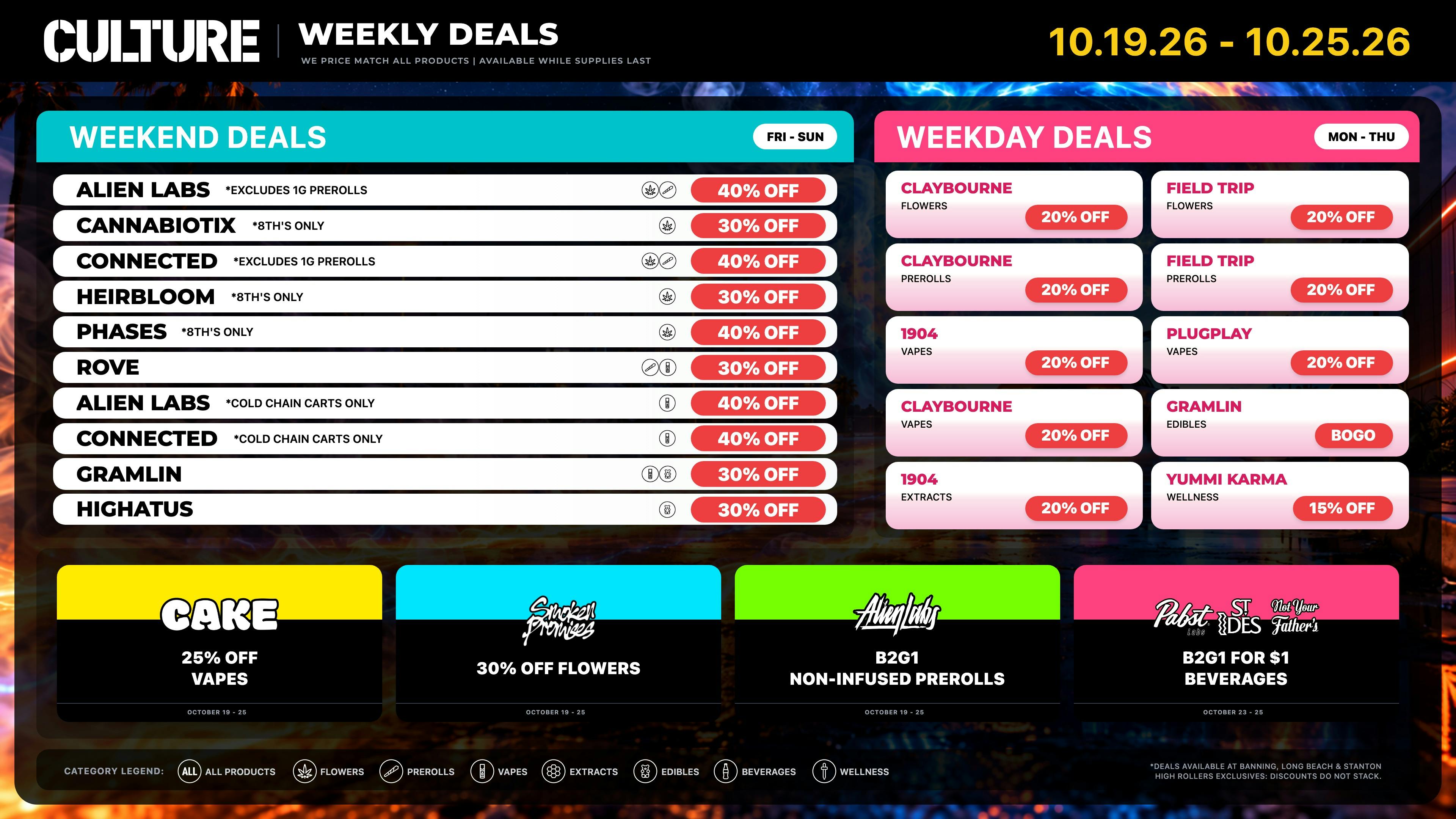 Culture Cannabis Club Marijuana and Weed Dispensary - Banning Scary Good Deals: Up to 40% OFF Deals