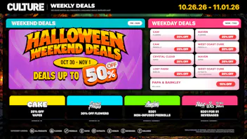 Culture Cannabis Delivery - Huntington Beach Halloween Countdown: Up to 25% OFF Weekday Deals!