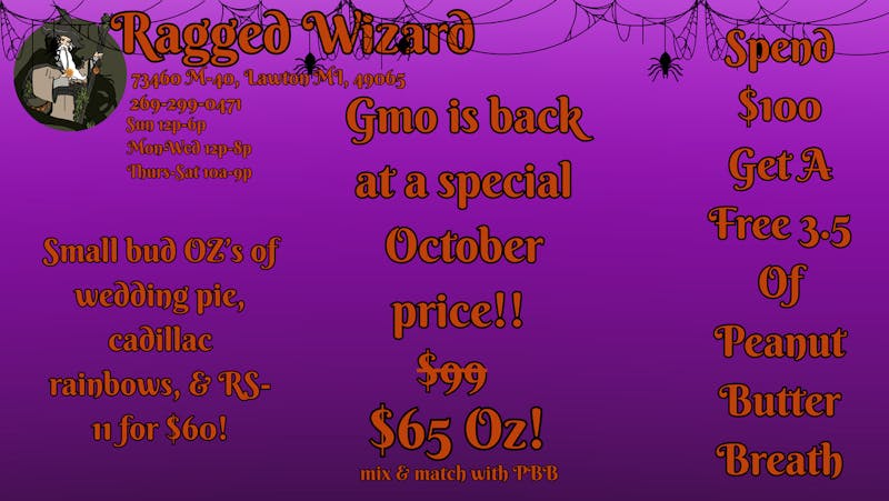 Ragged Wizard Dispensary & Drive Thru Ragged Wizard Everyday Spells!!!!!!!!