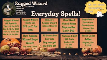 Ragged Wizard Dispensary & Drive Thru Everyday Spells At Ragged Wizard!