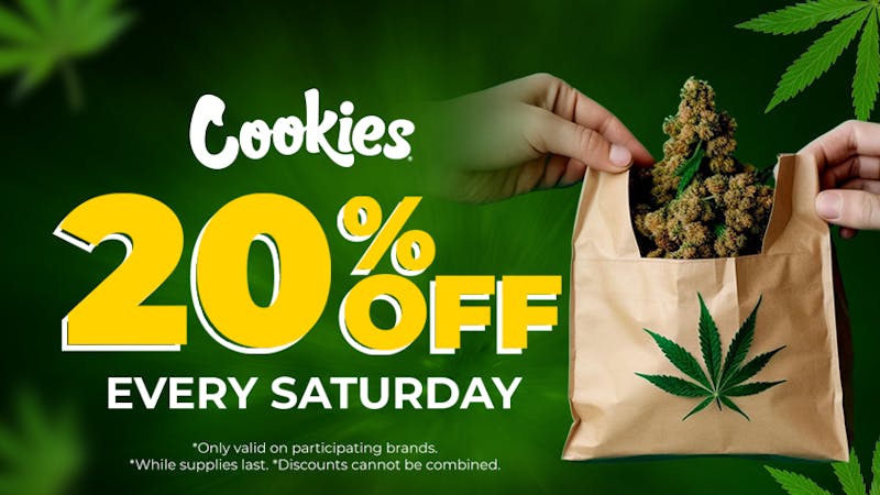 Cookies Weed Dispensary Albuquerque 20% OFF STOREWIDE EVERY SATURDAY