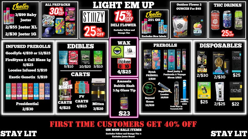 LIGHT EM UP CANNABIS 40% OFF New Customer