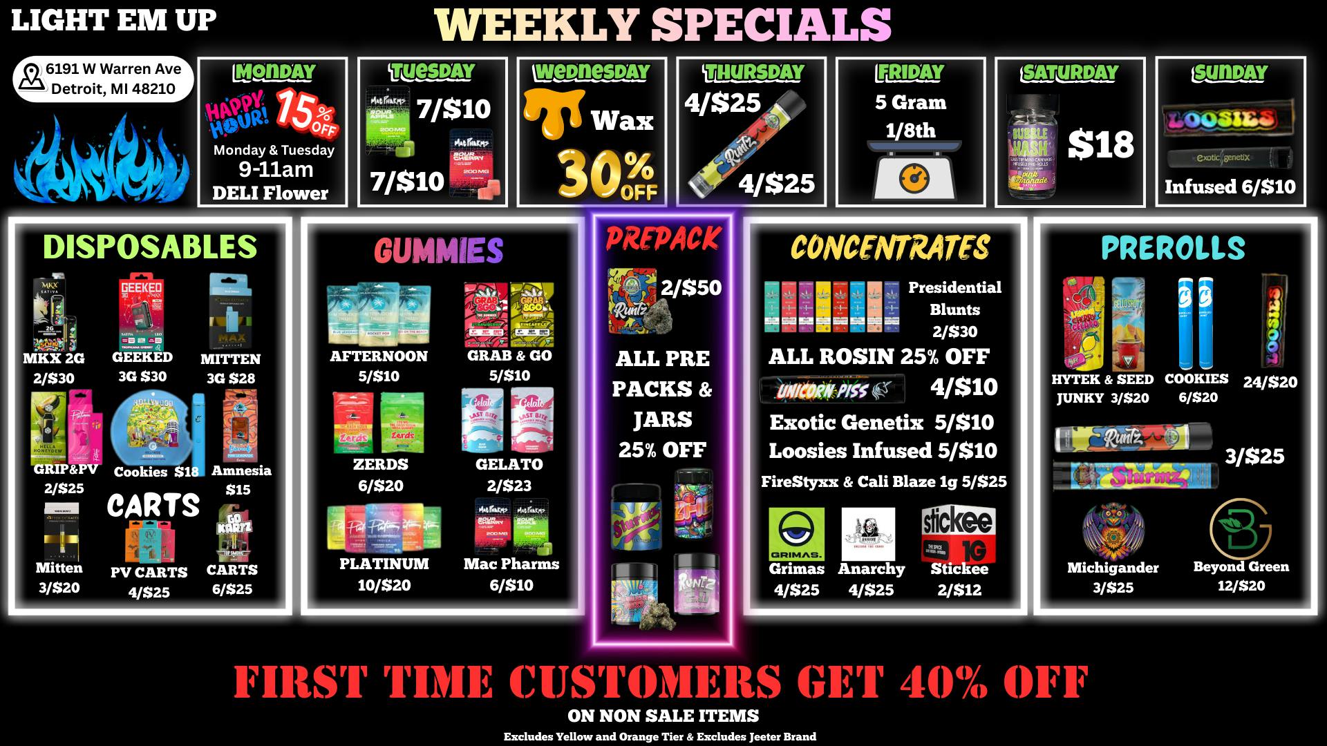 LIGHT EM UP CANNABIS First Time Customer 40% OFF