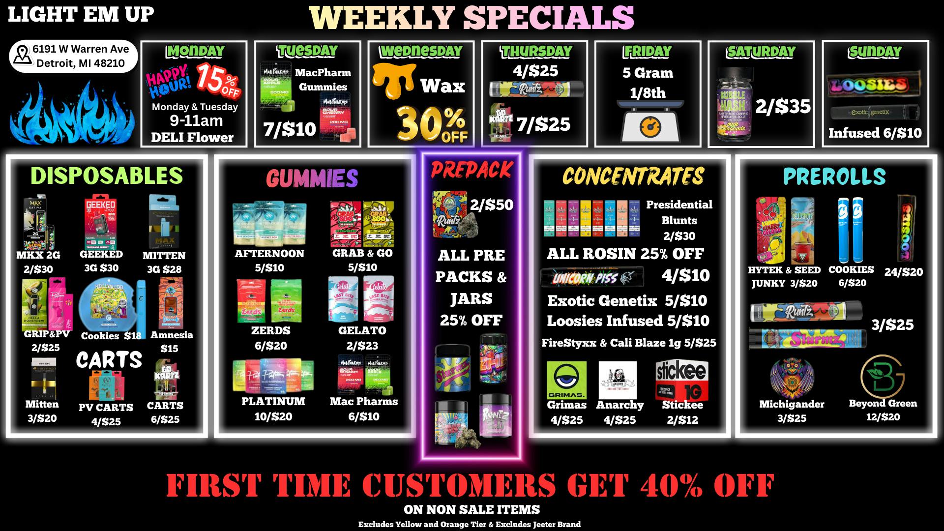 LIGHT EM UP CANNABIS First Time Customer 40% OFF