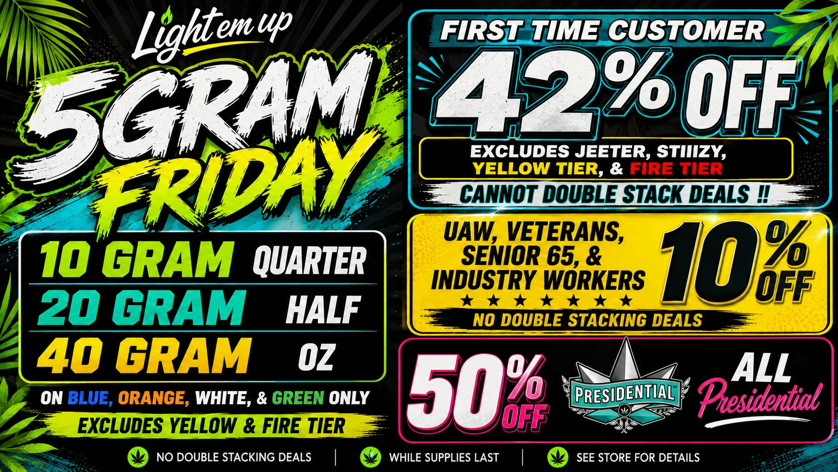 LIGHT EM UP CANNABIS 40 GRAM OUNCES !!!
