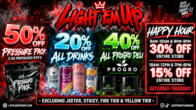 LIGHT EM UP CANNABIS Thirsty Thursday !!