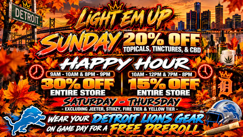 LIGHT EM UP CANNABIS 20% OFF TOPICALS, TINCTURES, & CBD