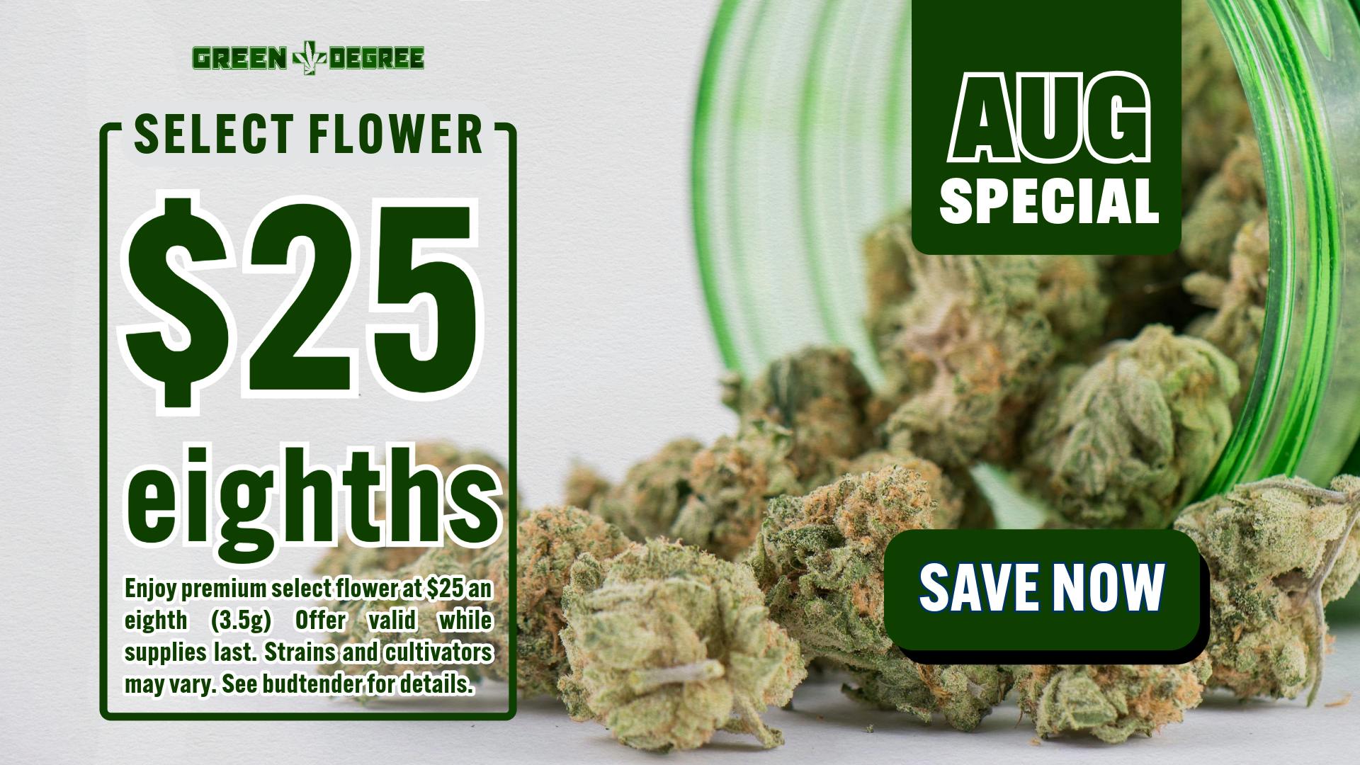 Green Degree - Hilltop Select Flower @ $24 an eighth