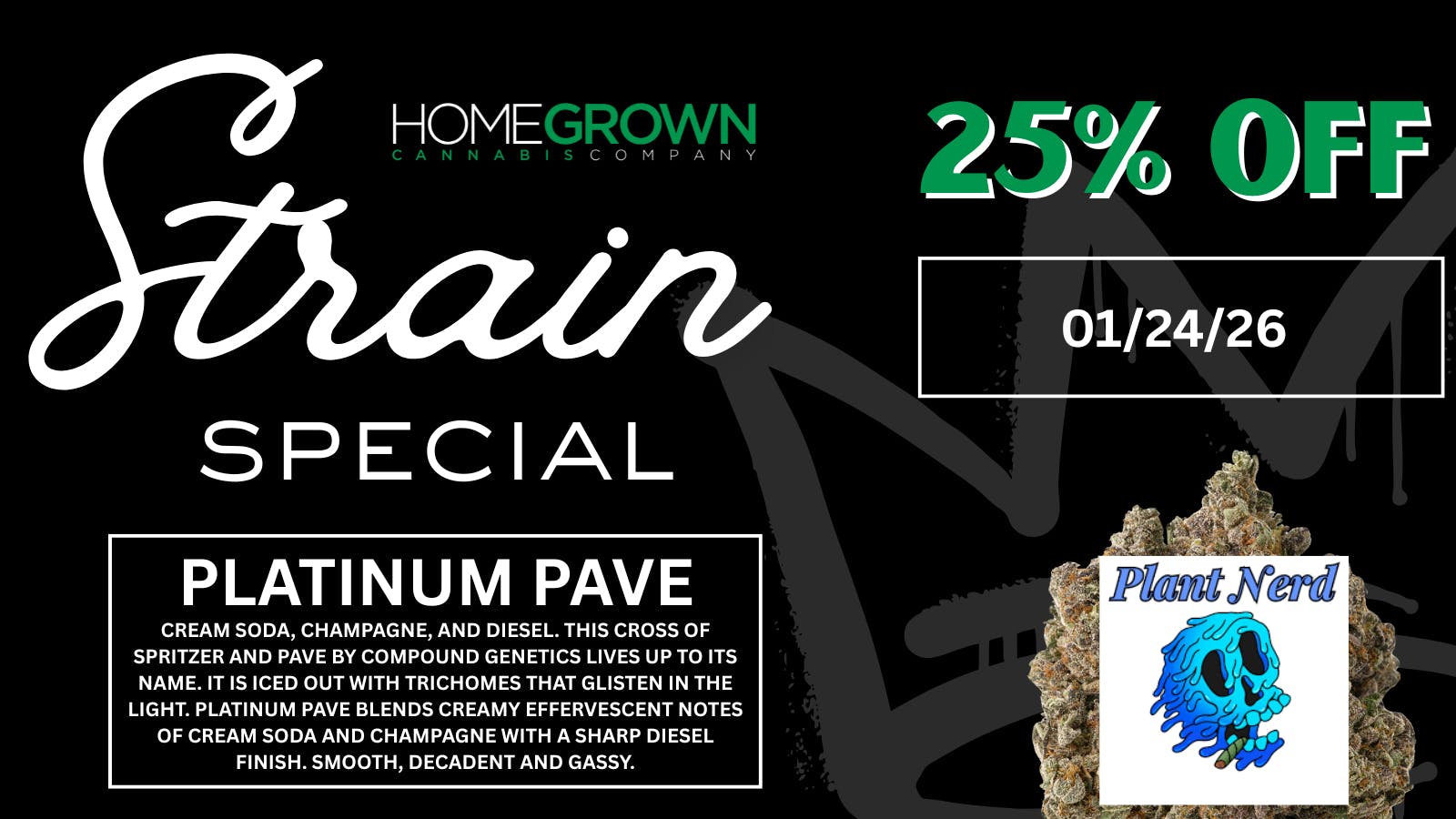 Homegrown : Lansing Strain Special - 25% Off!!