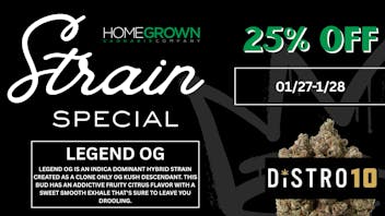 Homegrown : Lansing Strain Special - 25% Off!!