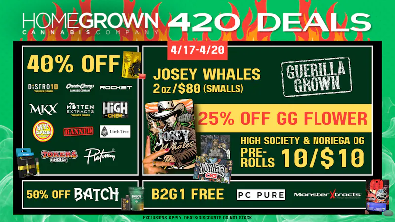 Homegrown : Lansing 420 Deals Start Now!!!
