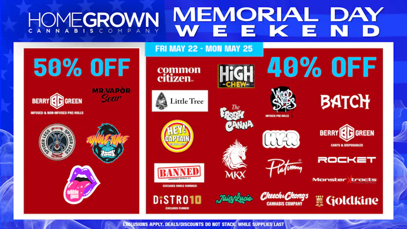 Homegrown : Lansing Memorial Weekend Deals!!