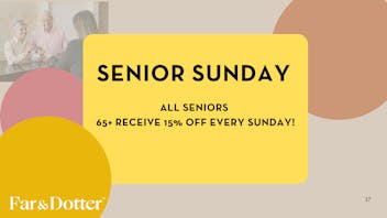 Far & Dotter - Olive Branch 15% off for all SENIORS 65+