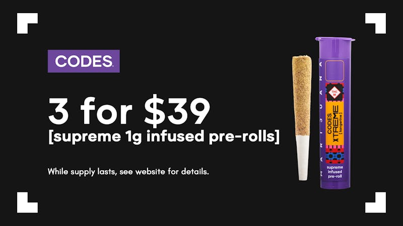 Greenlight Stateline CODES 1g Infused PreRolls 3 for $39