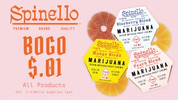 Greenlight - Poplar Bluff BOGO $.01 Spinello Fruit Chew Rounds (100mg)
