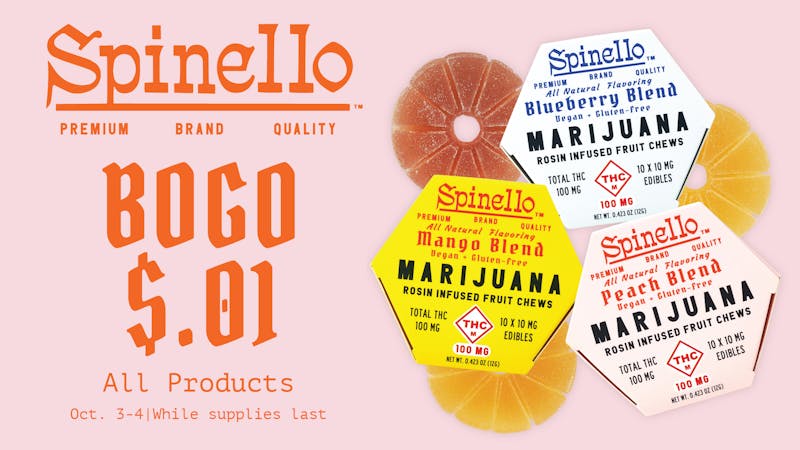 Greenlight - Hayti BOGO $.01 Spinello Fruit Chew Rounds (100mg)