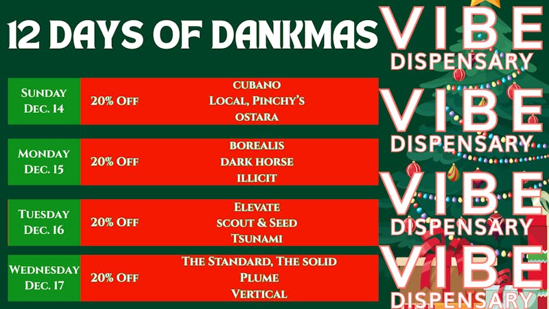 Heya Wellness Park Hills 🎄 12 Days of DANKMAS is HERE! 🎁