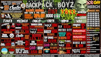 Backpack Boyz Monroe 20% OFF HAPPY HOURS 9AM - 12PM & 7PM - 10PM