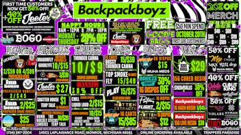 Backpack Boyz Monroe 50% OFF MKX, MOJO, CHOICE, MUHA MEDS & MORE!