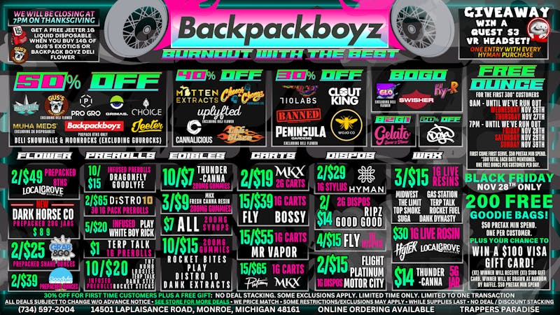 Backpack Boyz Monroe BLACK FRIDAY DEALS ALL WEEK!