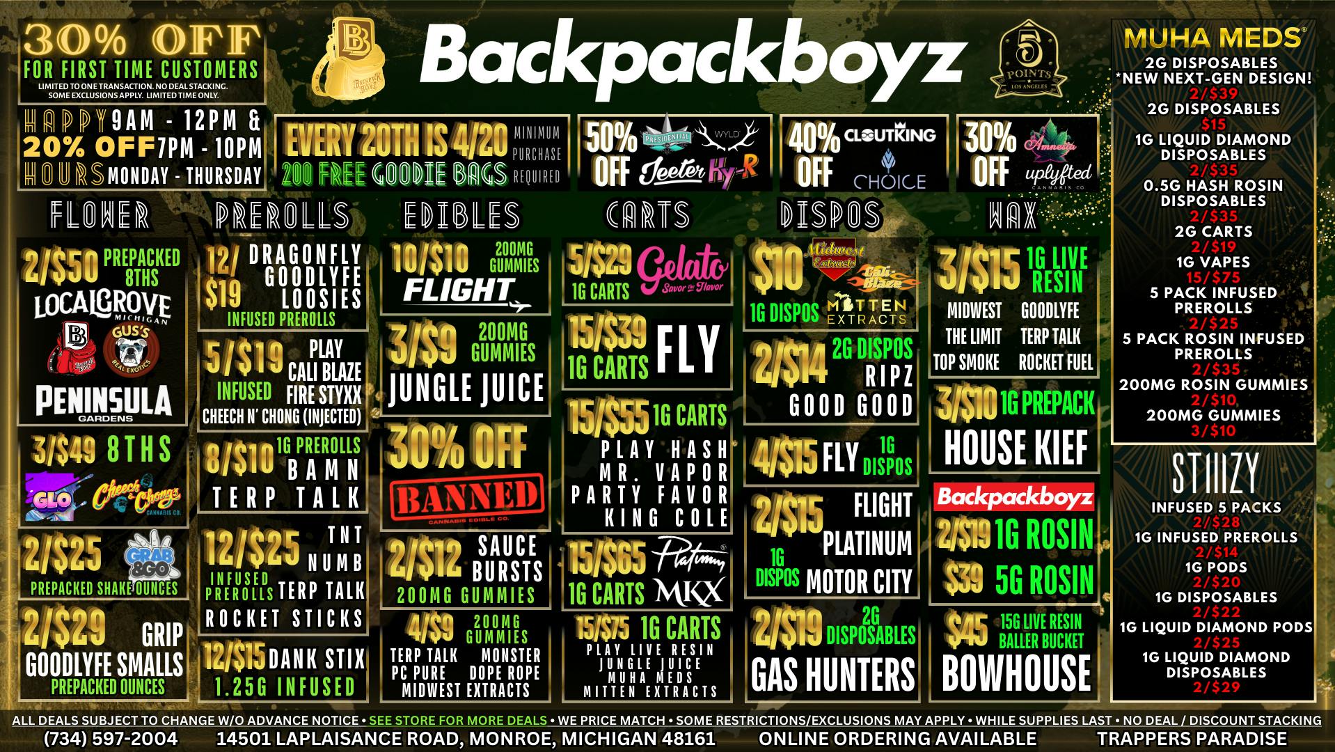 Backpack Boyz Monroe BRING IN THE NEW YEAR! UP TO 50% OFF BRANDS!
